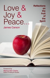 The cover of Love and Joy and Peace by the Rev James Carson.